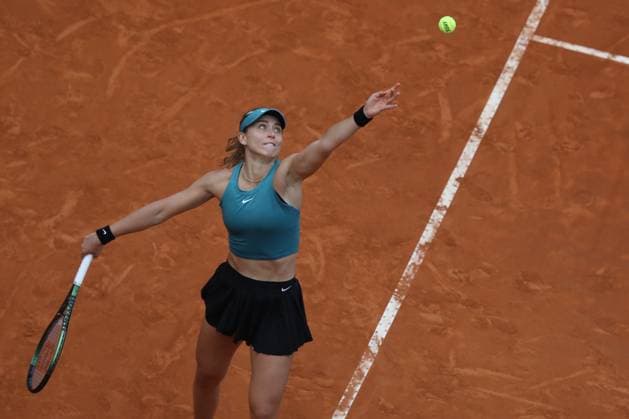 Rome, Italy 17.05.2023: Paula Badosa of Spain during the match against JeÄ¼ena Ostapenko of Lettonia Paula Badosa of Spain at the Women™s Internazionali BNL d Italia, WTA, Tennis Damen 1000, tennis tournament at Foro Italico in Rome, Italy on May 17th, 2023.  Copyright: xmarcoxiacobuccix xipa-agency.netx xmarcoxiacobuccix 0 IPA_IPA38001960