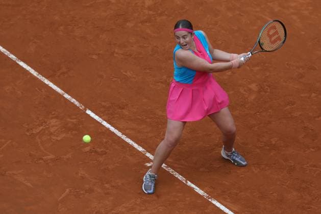 Rome, Italy 17.05.2023: JeÄ¼ena Ostapenko of Lettonia during the match against Paula Badosa of Spain at the Women™s Internazionali BNL d Italia, WTA, Tennis Damen 1000, tennis tournament at Foro Italico in Rome, Italy on May 17th, 2023.  Copyright: xmarcoxiacobuccix xipa-agency.netx xmarcoxiacobuccix 0 IPA_IPA38001961