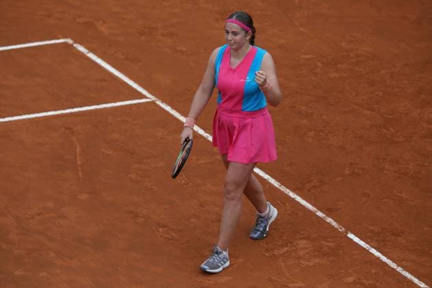 Rome, Italy 17.05.2023: JeÄ¼ena Ostapenko of Lettonia during the match against Paula Badosa of Spain at the Women™s Internazionali BNL d Italia, WTA, Tennis Damen 1000, tennis tournament at Foro Italico in Rome, Italy on May 17th, 2023.  Copyright: xmarcoxiacobuccix xipa-agency.netx xmarcoxiacobuccix 0 IPA_IPA38001964
