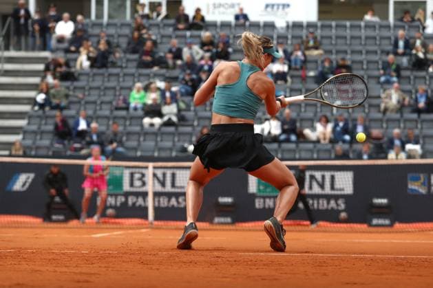 Rome, Italy 17.05.2023: Paula Badosa of Spain during the match against JeÄ¼ena Ostapenko of Lettonia Paula Badosa of Spain at the Women™s Internazionali BNL d Italia, WTA, Tennis Damen 1000, tennis tournament at Foro Italico in Rome, Italy on May 17th, 2023.  Copyright: xmarcoxiacobuccix xipa-agency.netx xmarcoxiacobuccix 0 IPA_IPA38001981