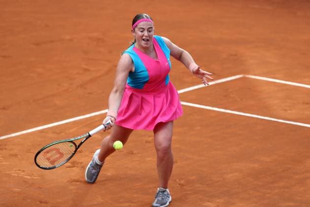 Rome, Italy 17.05.2023: JeÄ¼ena Ostapenko of Lettonia during the match against Paula Badosa of Spain at the Women™s Internazionali BNL d Italia, WTA, Tennis Damen 1000, tennis tournament at Foro Italico in Rome, Italy on May 17th, 2023.  Copyright: xmarcoxiacobuccix xipa-agency.netx xmarcoxiacobuccix 0 IPA_IPA38002019