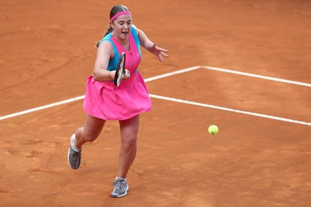 Rome, Italy 17.05.2023: JeÄ¼ena Ostapenko of Lettonia during the match against Paula Badosa of Spain at the Women™s Internazionali BNL d Italia, WTA, Tennis Damen 1000, tennis tournament at Foro Italico in Rome, Italy on May 17th, 2023.  Copyright: xmarcoxiacobuccix xipa-agency.netx xmarcoxiacobuccix 0 IPA_IPA38002021