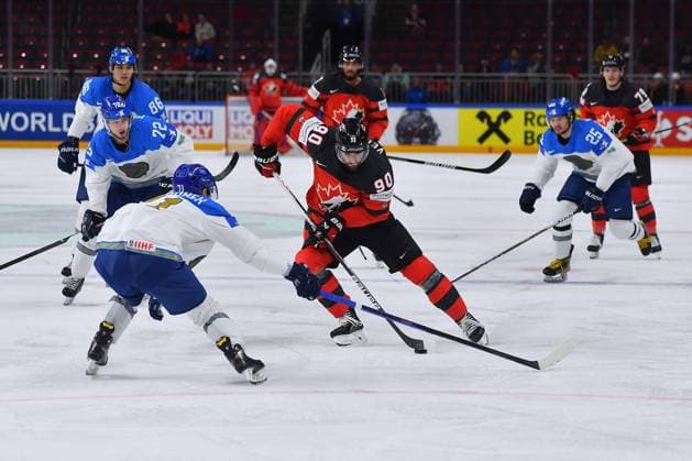 LATVIA, RIGA - 17.05.23: VELENO Joe. Game Canada vs Kazakhstan. IIHF 2023 Ice hockey, Eishockey World Championship, WM, Weltmeisterschaft at Arena Riga  Copyright: xVITALIIxKLIUIEVx