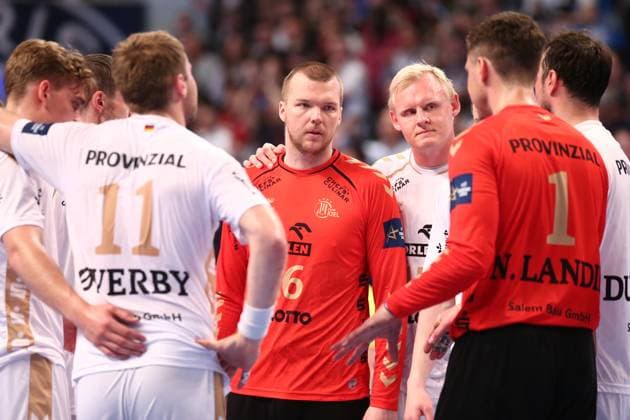 Tomas Mrkva (THW Kiel) Patrick Wiencek (THW Kiel) HANDBALL : Paris Saint-Germain HB vs THW Kiel - Machineseeker EHF Champions League - Quart de finale retour - 17 05 2023 KevinDomas Panoramic 