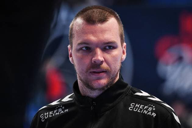 May 17, 2023, Paris, France, France: Tomas MRKVA of Kiel during the EHF Champions League match between Paris Saint-Germain (PSG) and THW Kiel at Pierre de Coubertin Stadium on May 17, 2023 in Paris, France. Paris France - ZUMAm308 20230517_zsp_m308_012 Copyright: xMatthieuxMirvillex