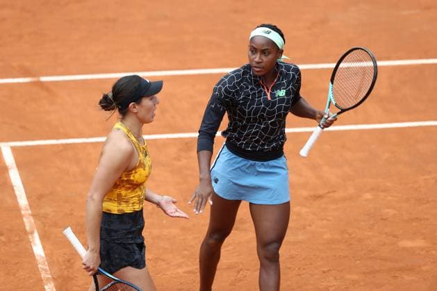 Rome, Italy 18.05.2023: C. GAUF-J. and PEGULA during the match against S. AOYAMA - E. SHIBAHARA at the Women™s Internazionali BNL d Italia, WTA, Tennis Damen 1000, day 7, women™s double tennis tournament at Foro Italico in Rome, Italy on May 18th, 2023.  Copyright: xmarcoxiacobuccix xipa-agency.netx xmarcoxiacobuccix 0 IPA_IPA38023716