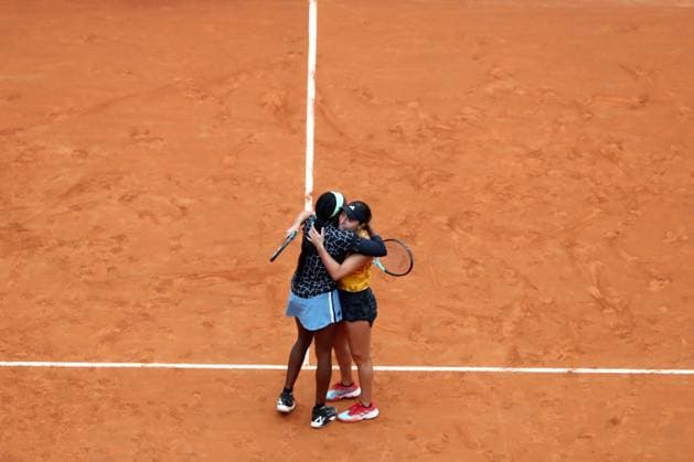 Rome, Italy 18.05.2023: C. GAUF-J. and PEGULA during the match against S. AOYAMA - E. SHIBAHARA at the Women™s Internazionali BNL d Italia, WTA, Tennis Damen 1000, day 7, women™s double tennis tournament at Foro Italico in Rome, Italy on May 18th, 2023.  Copyright: xmarcoxiacobuccix xipa-agency.netx xmarcoxiacobuccix 0 IPA_IPA38023788