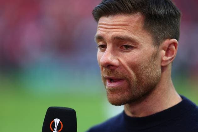 Head coach Xabi Alonso Bayer 04 Leverkusen Bayer 04 Leverkusen vs AS Roma, football, European League, semifinals, second leg, 2022 2023 season, 18 05 2023 photo kolbert press Ant Palmer Leverkusen NRW Germany Copyright: xkolbert-press AntxPalmerx
