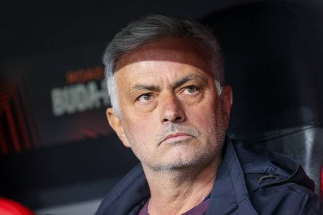 18 05 2023, football, 2022 2023 season, UEFA Europa League, semifinals, UEL, Bayer 04 Leverkusen AS Rome, head coach Jose Mourinho AS Rome , Leverkusen BayArena NRW Germany xRHR PHOTO DEx Copyright: RHR-FOTO DennisxEwertx RHR-FOTO DE