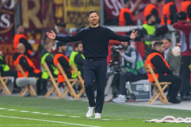18 05 2023, football, 2022 2023 season, UEFA Europa League, semifinals, UEL, Bayer 04 Leverkusen AS Rome, head coach Xabi Alonso Bayer 04 Leverkusen , Leverkusen BayArena NRW Germany xRHR PHOTO DEx Copyright: RHR-FOTO DennisxEwertx RHR-FOTO DE