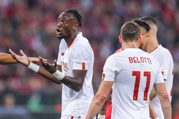 18 05 2023, Football, 2022 2023 season, UEFA Europa League, Semifinals, UEL, Bayer 04 Leverkusen AS Rome, Tammy Abraham AS Rome , Leverkusen BayArena NRW Germany xRHR PHOTO DEx Copyright: RHR-FOTO DennisxEwertx RHR-FOTO DE