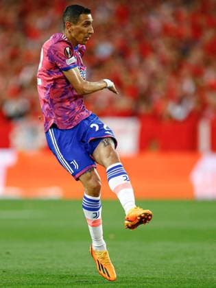 Mandatory Credit: Photo by Pressinphoto Shutterstock (13919470n) Angel Di Maria of Juventus Sevilla FC V Juventus, UEFA Europa League, Semi-Finals, 2nd leg. Football, Ramon Sanchez Pizjuan Stadium, Sevilla, Spain - 18 May 2023 Editorial use only Sevilla FC V Juventus, UEFA Europa League, Semi-Finals, 2nd leg. Football, Ramon Sanchez Pizjuan Stadium, Sevilla, Spain - 18 May 2023 Editorial use only Copyright: xPressinphoto Shutterstockx 13919470n