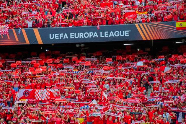Photo Juan Jos& xe8; Ubeda LaPresse May 18, 2023 - Sevilla, Spain - Soccer - Siviglia Vs FC Juventus - UEFA Europa League 2022 2023 semi final second leg - Stadio Ram& xf3;n S& xe1;nchez Pizju& xe1;n. In the photo: supporters  Copyright: xJuanxJos& xe8;xUbeda LaPresse Jux