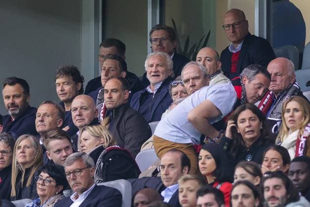 18 05 2023, football, 2022 2023 season, UEFA Europa League, semifinals, UEL, Bayer 04 Leverkusen AS Rome, Rudi Völler, Leverkusen BayArena NRW Germany xRHR PHOTO DEx Copyright: RHR-FOTO DennisxEwertx RHR-FOTO DE
