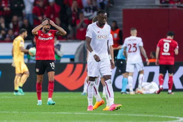 18 05 2023, football, 2022 2023 season, UEFA Europa League, semifinals, UEL, Bayer 04 Leverkusen AS Rome, Kerem Demirbay Bayer 04 Leverkusen , Leverkusen BayArena NRW Germany xRHR PHOTO ENx Copyright: RHR-FOTO DennisxEwertx RHR-FOTO DE