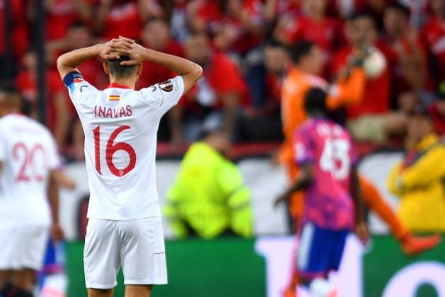 Photo Juan Jos& xe8; Ubeda LaPresse May 18, 2023 - Sevilla, Spain - Soccer - Siviglia Vs FC Juventus - UEFA Europa League 2022 2023 semi final second leg - Stadio Ram& xf3;n S& xe1;nchez Pizju& xe1;n. In the photo: Jesus Navas (Siviglia)  Copyright: xJuanxJos& xe8;xUbeda LaPresse Jux