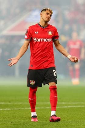 Exequiel Palacios Bayer 04 Leverkusen Bayer 04 Leverkusen vs AS Roma, football, european league, semifinal, second leg, 2022 2023 season, 18 05 2023 photo kolbert press Ant Palmer Leverkusen NRW Germany Copyright: xkolbert-press AntxPalmerx