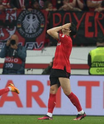 Bayer 04 Leverkusen v AS Roma, UEFA Europa League, Semi finals, 2nd leg, Bay Arena, Cologne, Germany, 18th May 2023 Sardar Azmoun of Bayer Leverkusen looks disappointed, dejected & frustrated. - Bayer 04 Leverkusen v AS Roma, UEFA Europa League, Semi finals, 2nd leg, Bay Arena, Cologne, Germany. - 18th May 2023. Cologne Bay Arena Germnay Copyright: xDanxWeirx CP_Bayer_Leverkusen_AS_Roma_52