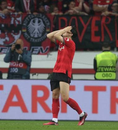 Bayer 04 Leverkusen v AS Roma, UEFA Europa League, Semi finals, 2nd leg, Bay Arena, Cologne, Germany, 18th May 2023 Sardar Azmoun of Bayer Leverkusen looks disappointed, dejected & frustrated. - Bayer 04 Leverkusen v AS Roma, UEFA Europa League, Semi finals, 2nd leg, Bay Arena, Cologne, Germany. - 18th May 2023. Cologne Bay Arena Germnay Copyright: xDanxWeirx CP_Bayer_Leverkusen_AS_Roma_54