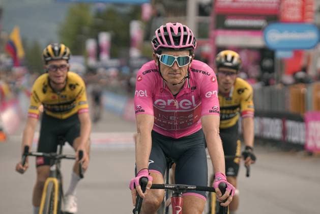 Foto Marco Alpozzi LaPresse 19 Maggio 2023 - Bra, Italia - - Ciclismo - Giro d& x2019;Italia 2023 - Edizione 106 - Tappa 13 - da Borgofranco d& x2019;Ivrea a Crans Montana Nella foto: THOMAS Geraint (GBR)INEOS GRENADIERS, Maglia Rosa May 19, 2023 Bra, Italy - Sport - Cycling - Giro d& x2019;Italia 2023 - 106th Edition - Stage 13 - From Borgofranco d& x2019;Ivrea to Crans Montana In the pic: THOMAS Geraint (GBR)INEOS GRENADIERS, Pink Jersey  Copyright: xMarcoxAlpozzi LaPressex