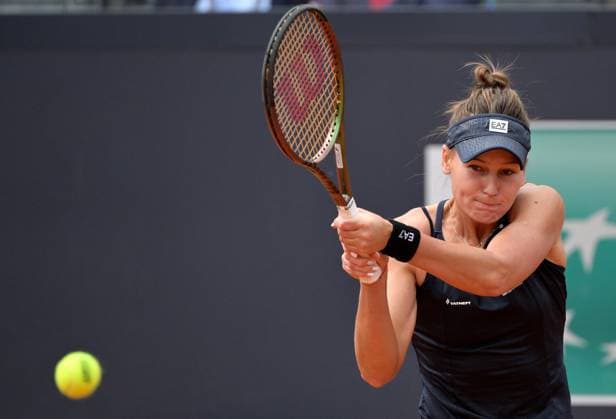 May 19, 2023, Rome, Italy: VERONIKA KUDERMETOVA of Russia in action during her women s singles semifinal match against A. Kalinina of Ukraine at the Italian Open tennis tournament in Rome. Rome Italy - ZUMAa110 20230519_zaf_a110_031 Copyright: xEttorexFerrarix