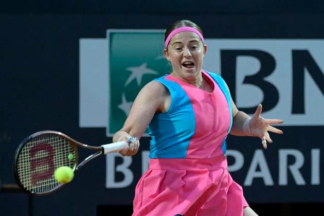 Photo Fabrizio Corradetti LaPresse May 19 2023 Rome, Italy Tennis Elena Rybakina (KAZ) vs Jelena Ostapenko (LAT) In the pic: Jelena Ostapenko (LAT)  Copyright: xFabrizioxCorradettix xLaPressex