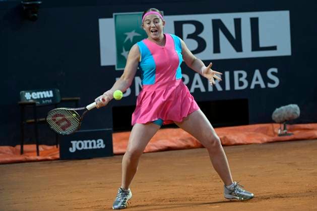 Photo Fabrizio Corradetti LaPresse May 19 2023 Rome, Italy Tennis Elena Rybakina (KAZ) vs Jelena Ostapenko (LAT) In the pic: Jelena Ostapenko (LAT)  Copyright: xFabrizioxCorradettix xLaPressex