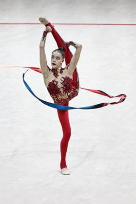 Sport Themen der Woche KW20 Polina Horodnychna, UKR, during qualification at 2023 European Rhythmic gymnastics, Rhythmische Sportgymnastik, RSG championships in Baku; 19 05 2023; *** Polina Horodnychna, UKR, during qualification at 2023 European Rhythmic Gymnastics championships in Baku 19 05 2023 