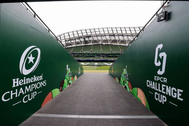 Heineken Champions Cup Final, Aviva Stadium, Dublin 20 5 2023 Leinster vs La Rochelle A view of the tunnel at the Aviva Stadium ahead of the game A view of the tunnel at the Aviva Stadium ahead of the game 20 5 2023  Copyright: x INPHO DanxSheridanx B39I8515