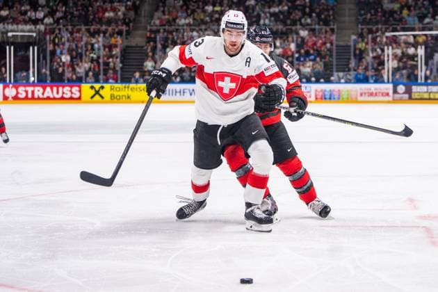 RIGA, LATVIA MAY 20 Nico Hischier of Switzerland in action during the 2023 IIHF Ice Hockey World Championship Finland Latvia game between Canada Switzerland at Arena Riga on May 20, 2023 in Riga, Latvia Riga Arena Riga Latvia  Copyright: xJustPictures.ch JarixPestelaccix