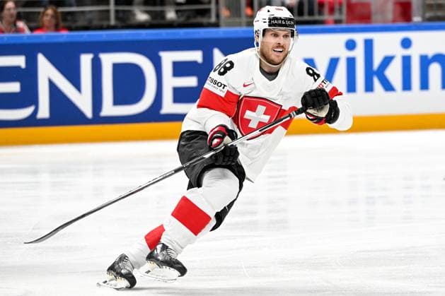 RIGA, LATVIA MAY 20 Christoph Bertschy of Switzerland in action during the 2023 IIHF Ice Hockey World Championship Finland Latvia game between Canada Switzerland at Arena Riga on May 20, 2023 in Riga, Latvia Riga Arena Riga Latvia  Copyright: xJustPictures.ch AndreaxBrancax