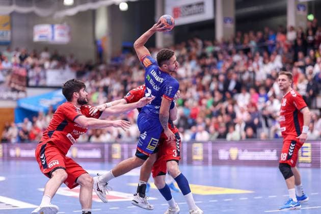 Guilherme Linhares de Souza HBW Balingen Weilstetten, 11 ¨¨HBW Balingen Weilstetten vs SG BBM Bietigheim, handball, 2 Bundesliga, 35 match day, season 2022 2023, 20 05 2023, ¨¨ HBW Balingen Weilstetten vs SG BBM Bietigheim, handball, 2 Bundesliga, 35 match day, season 2022 2023, 20 05 2023 Balingen Copyright: xEibner-Pressefoto ThomasxSchipsx EP_EER
