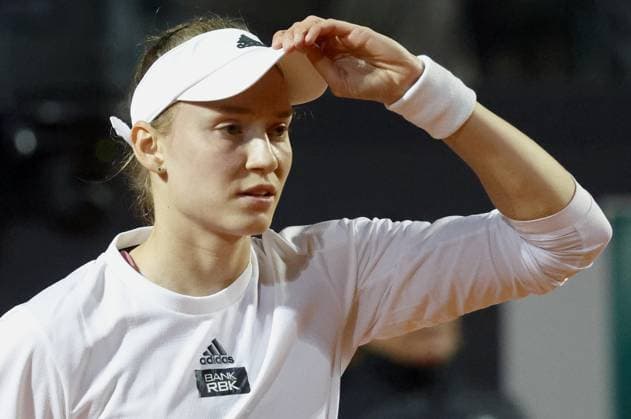 May 20, 2023, ROME: Elena Rybakina of Kazakhstan reacts during her women s singles final match against Anhelina Kalinina of Ukraine (not pictured) at the Italian Open tennis tournament in Rome, Italy, 20 May 2023. ANSA FABIO FRUSTACI Italian Open tennis tournament  - ZUMAa110 20230520_zaf_a110_139 Copyright: xFabioxFrustacix