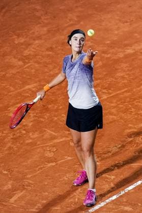 Internazionali BNL D™Italia 2023 - Day Thirteen Anhelina Kalinina of Ukraine in action during the Women™s Singles Final match against Elena Rybakina of Kazakistan during Day Thirteen of the Internazionali BNL D Italia 2023 at Foro Italico on May 20, 2023 in Rome, Italy Rome Rome Italy  Copyright: xGiuseppexMaffiax originalFilename:maffia-internaz230520_npj8w.jpg