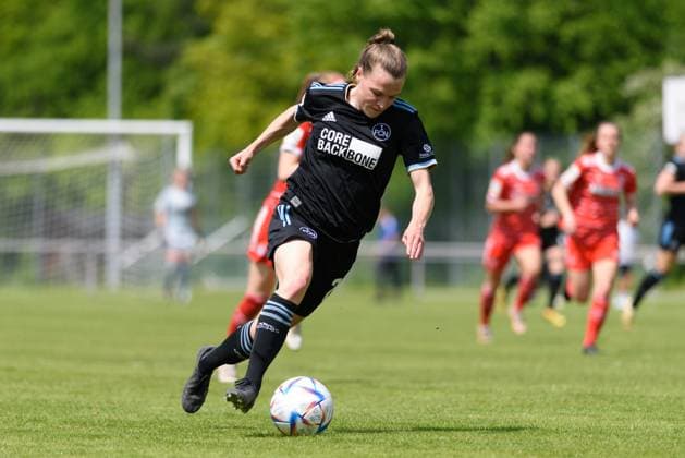 Nastassja Lein (24 1. FC Nuremberg) during the 2. Frauenbundesliga match between FC Bayern Munich II and 1. FC Nuremberg at Sportpark Aschheim, Germany. (Sven Beyrich SPP) Copyright: xSvenxBeyrich SPPx spp-en-SvBe-20230521-D75_3683