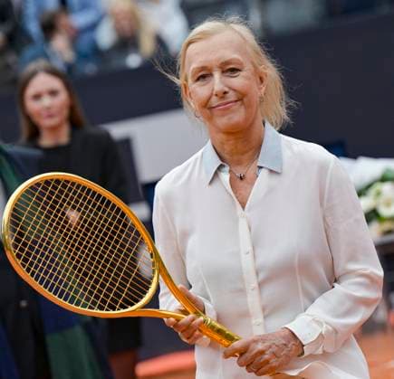 May 21, 2023, ROME: Former women s tennis champion Martina Navratilova receives the golden racket before the men s singles final match at the Italian Open tennis tournament in Rome, Italy, 21 May 2023. ANSA ETTORE FERRARI Italian Open tennis tournament  - ZUMAa110 20230521_zaf_a110_046 Copyright: xEttorexFerrarix
