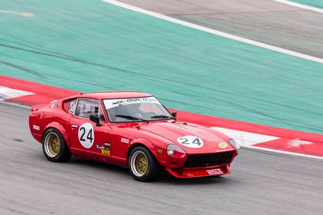 Bilder des Jahres 2023, Sport 05 Mai Sport Themen der Woche KW20 Sport Bilder des Tages 21st May 2023; Circuit de Barcelona-Catalunya, Barcelona, Catalonia, Spain: 6 Hours of Barcelona, Day 2; Ralf Schnitzler (DEU) , Tim Muller (DEU) and Marc Mayoral (ESP) compete with their Escuderia Barcelona Datsun 240 Z  ActionPlus12512944 PabloxGuillen