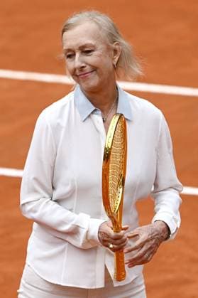 Martina Navratilova receives golden racket at the Internazionali BNL d Italia tennis tournament at Foro Italico in Rome, Italy on May 21th, 2023. antoniettaxbaldassarre
