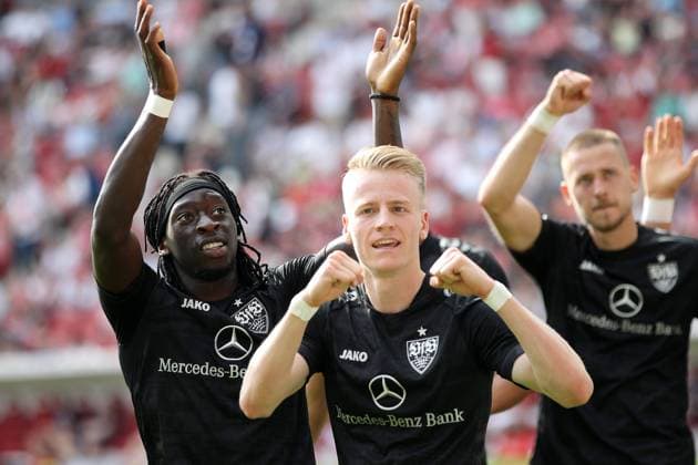 Sport Themen der Woche KW20 4:2 für den VfB durch Tanguy Coulibaly (7, VfB Stuttgart) 21.05.2023, Fußball, 1. Bundesliga, 1. FSV Mainz 05 - VfB Stuttgart, 33. Spieltag, Saison 2022 23, MEWA Arena, Mainz, Deutschland, zmdz, ** DFB & DFL regulations prohibit any use of photographs as image sequences and or quasi-video. ** 1. FSV Mainz 05 - VfB Stuttgart *** 4 2 for VfB by Tanguy Coulibaly 7, VfB Stuttgart 21 05 2023, Football, 1 Bundesliga, 1 FSV Mainz 05 VfB Stuttgart, 33 Matchday, Season 2022 23, MEWA Arena, Mainz, Germany, zmdz, DFB DFL regulations prohibit any use of photographs as image sequences and or quasi video 1 FSV Mainz 05 VfB Stuttgart