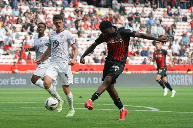 Terem Moffi (OGC Nice) FOOTBALL : OGC Nice vs Toulouse - Ligue 1 Uber Eats - Nice - 21 05 2023 NorbertScanella Panoramic 