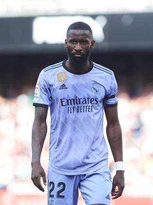 Spain, Valencia, 21 05 2023, Estadio de Mestalla, FC Valencia v Real Madrid LaLiga Santander Matchday 35, Antonio Rudiger Real Madrid looks on Valencia Estadio de Mestalla Spain  eu-images-078