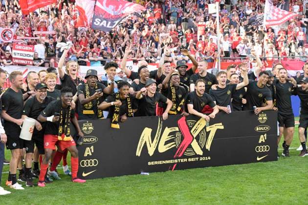 Bilder des Jahres 2023, Sport 05 Mai Sport Themen der Woche KW20 Sport Bilder des Tages Salzburg, Österreich 21. Mai 2023: Admiral Bundesliga - 2022 2023 - Sp. 30 - RB Salzburg vs. SK Puntigamer Sturm Graz Im Bild: vorzeitiger Meister FC Red Bull Salzburg Red Bull Arena *** Salzburg, Austria 21 May 2023 Admiral Bundesliga 2022 2023 Sp 30 RB Salzburg vs SK Puntigamer Sturm Graz In the picture early champion FC Red Bull Salzburg Red Bull Arena Copyright: xFotostandx xWassmuthx