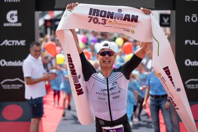 Bilder des Jahres 2023, Sport 05 Mai Sport Themen der Woche KW20 Sport Bilder des Tages Ironman 70.3 Kraichgau 2023, 21.05.2023, Mitteldistanz Rico Bogen (GER), Ironman 70.3 Kraichgau 2023, 21.05.2023 *** Ironman 70 3 Kraichgau 2023, 21 05 2023, Middle Distance Rico Bogen GER , Ironman 70 3 Kraichgau 2023, 21 05 2023 Copyright: xBEAUTIFULxSPORTS Nagelx