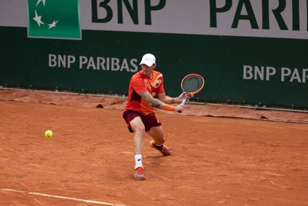 TENNIS - ATP, Tennis Herren French Open 2023 PARIS,FRANCE,22.MAY.23 - TENNIS - ATP World Tour, French Open, Roland Garros, Grand Slam, qualification. Image shows Dennis Novak (AUT).  GEPAxpictures xFrancoisxAsal