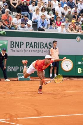 TENNIS - ATP, Tennis Herren French Open 2023 PARIS,FRANCE,22.MAY.23 - TENNIS - ATP World Tour, French Open, Roland Garros, Grand Slam, qualification. Image shows Enzo Couacaud (FRA).  GEPAxpictures xFrancoisxAsal