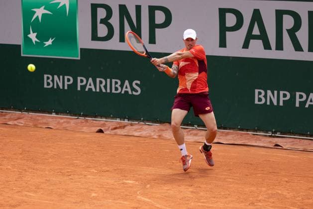 TENNIS - ATP, Tennis Herren French Open 2023 PARIS,FRANCE,22.MAY.23 - TENNIS - ATP World Tour, French Open, Roland Garros, Grand Slam, qualification. Image shows Dennis Novak (AUT).  GEPAxpictures xFrancoisxAsal