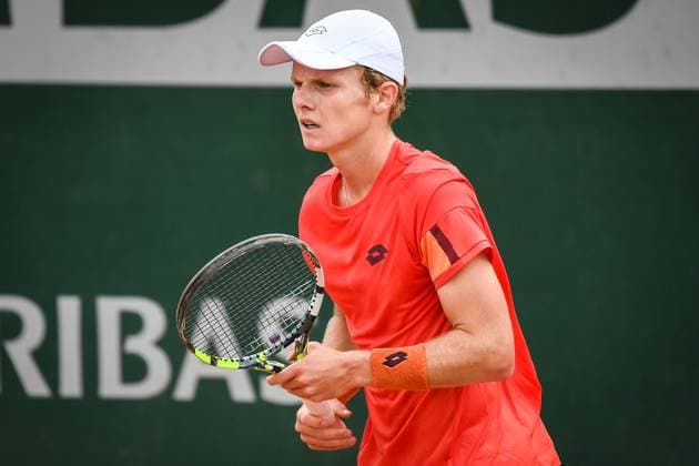 May 22, 2023, Paris, France, France: Jesper DE JONG of Netherlands during the first day of qualifying of Roland-Garros 2023, French Open 2023, Grand Slam tennis tournament at the Roland-Garros Stadium on May 22, 2023 in Paris, France. Paris France - ZUMAm308 20230522_zsp_m308_031 Copyright: xMatthieuxMirvillex