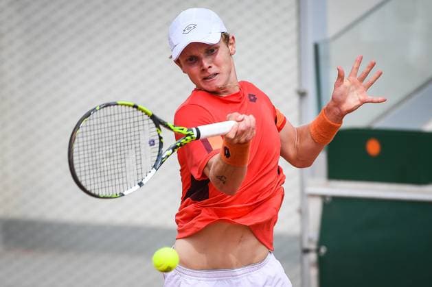 May 22, 2023, Paris, France, France: Jesper DE JONG of Netherlands during the first day of qualifying of Roland-Garros 2023, French Open 2023, Grand Slam tennis tournament at the Roland-Garros Stadium on May 22, 2023 in Paris, France. Paris France - ZUMAm308 20230522_zsp_m308_032 Copyright: xMatthieuxMirvillex