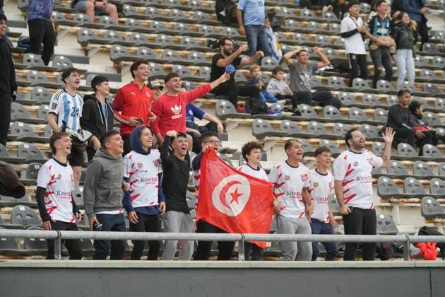 May 22, 2023, La Plata, Buenos Aires, Argentina: Sports. Demonstrator of Tunisia during the FIFA U-20 World Cup Argentina 2023 match between England and Tunisia at Stadium Unico Diego Armando Maradona in La Plata, Buenos Aires, Argentina, on May 22, 2023 La Plata Argentina - ZUMAf135 0257385919st Copyright: xJulietaxFerrariox