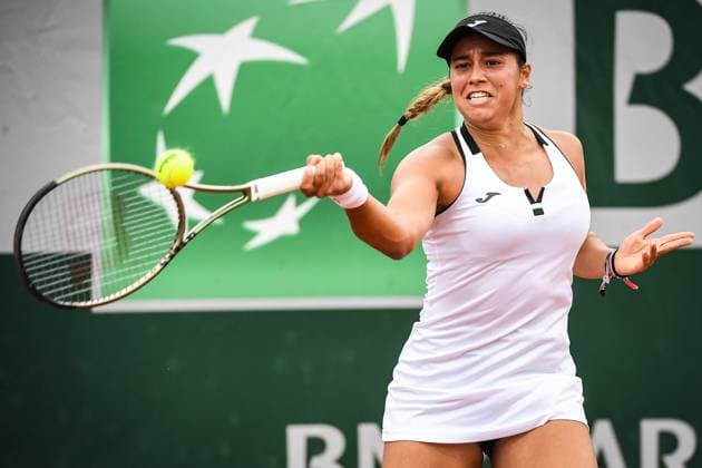 May 22, 2023, Paris, France, France: Jessica BOUZAS MANEIRO of Spain during the first day of qualifying of Roland-Garros 2023, French Open 2023, Grand Slam tennis tournament at the Roland-Garros Stadium on May 22, 2023 in Paris, France. Paris France - ZUMAm308 20230522_zsp_m308_055 Copyright: xMatthieuxMirvillex